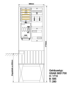 Zähleranschlusssäule Bayernwerk (2Zähler BKE-I) 