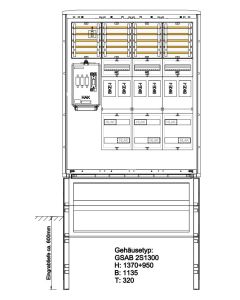 Zähleranschlusssäule Bayernwerk (6Zähler BKE-I) 